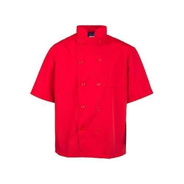 3XL Lightweight Short Sleeve Red Chef Coat, Kng, Mfr#: 2578RED3XL